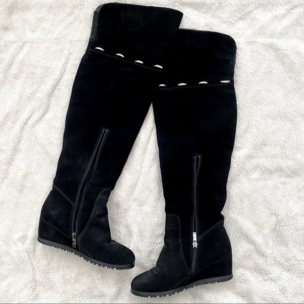 Classic over the knee suede boots